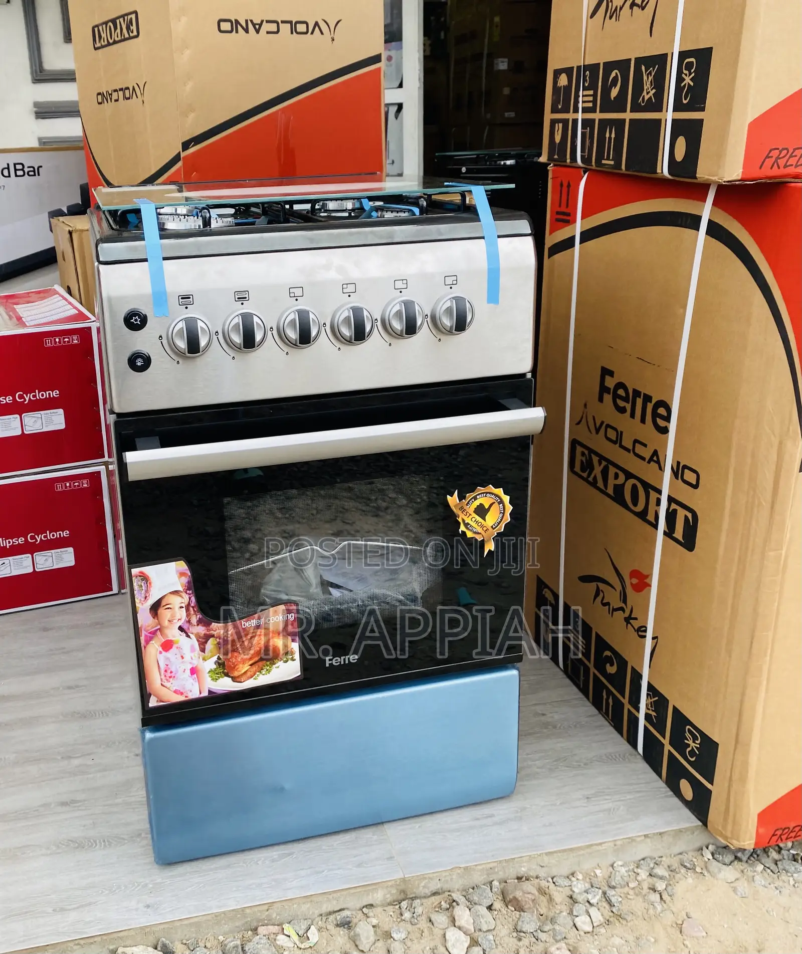 New in Stock Ferre 50x60 Gas Oven 4 Burner(New Line)Gray.