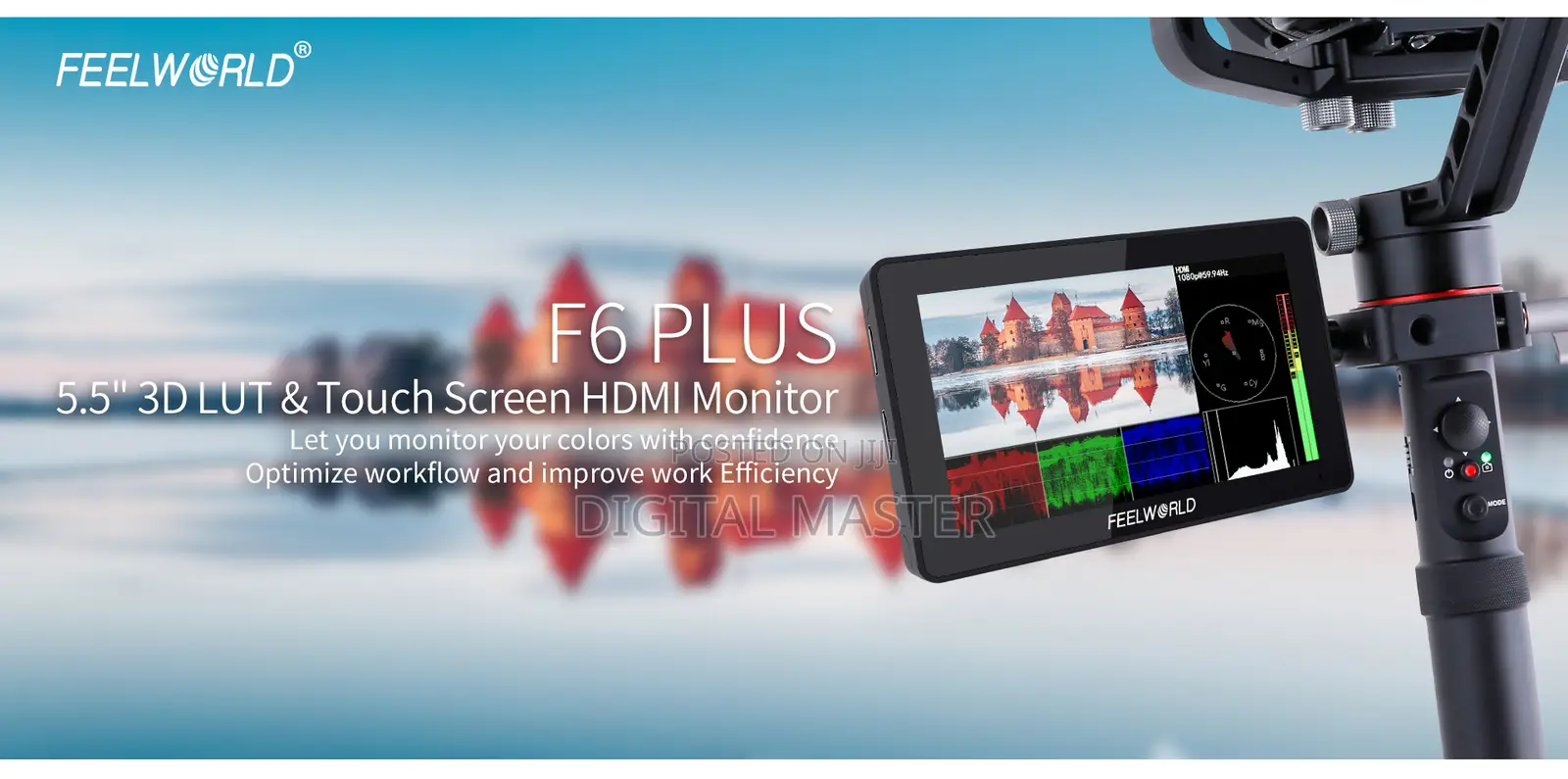 Feelworld F6 PLUS V2 6in 3D Lut Touch Screen Camera Monitor in Accra