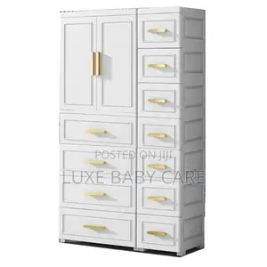 7-layers Plastic Storage Cabinet With Drawers For Kids