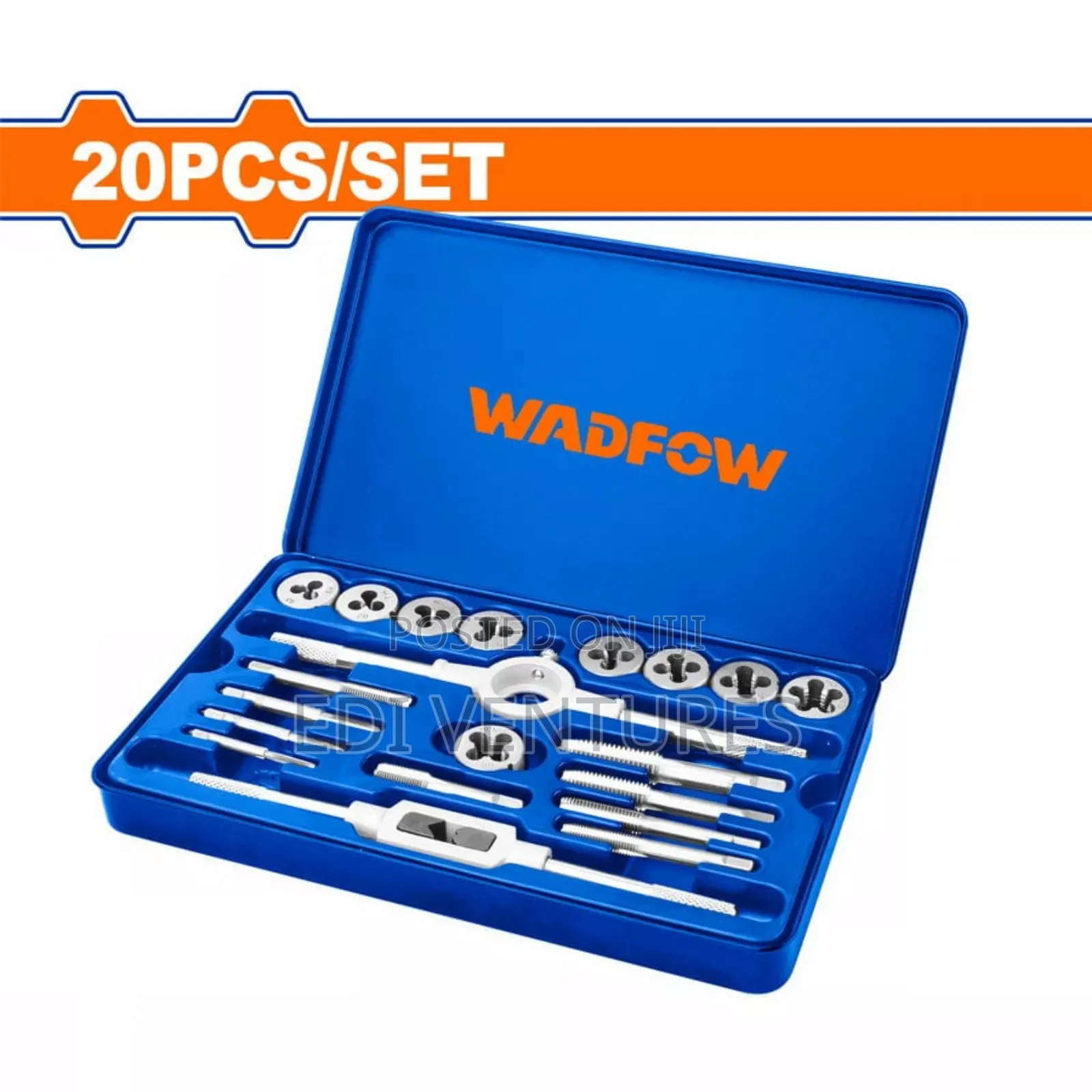 Wadfow 20 Pieces Metric Tap Die Set in Accra Metropolitan Hand Tools