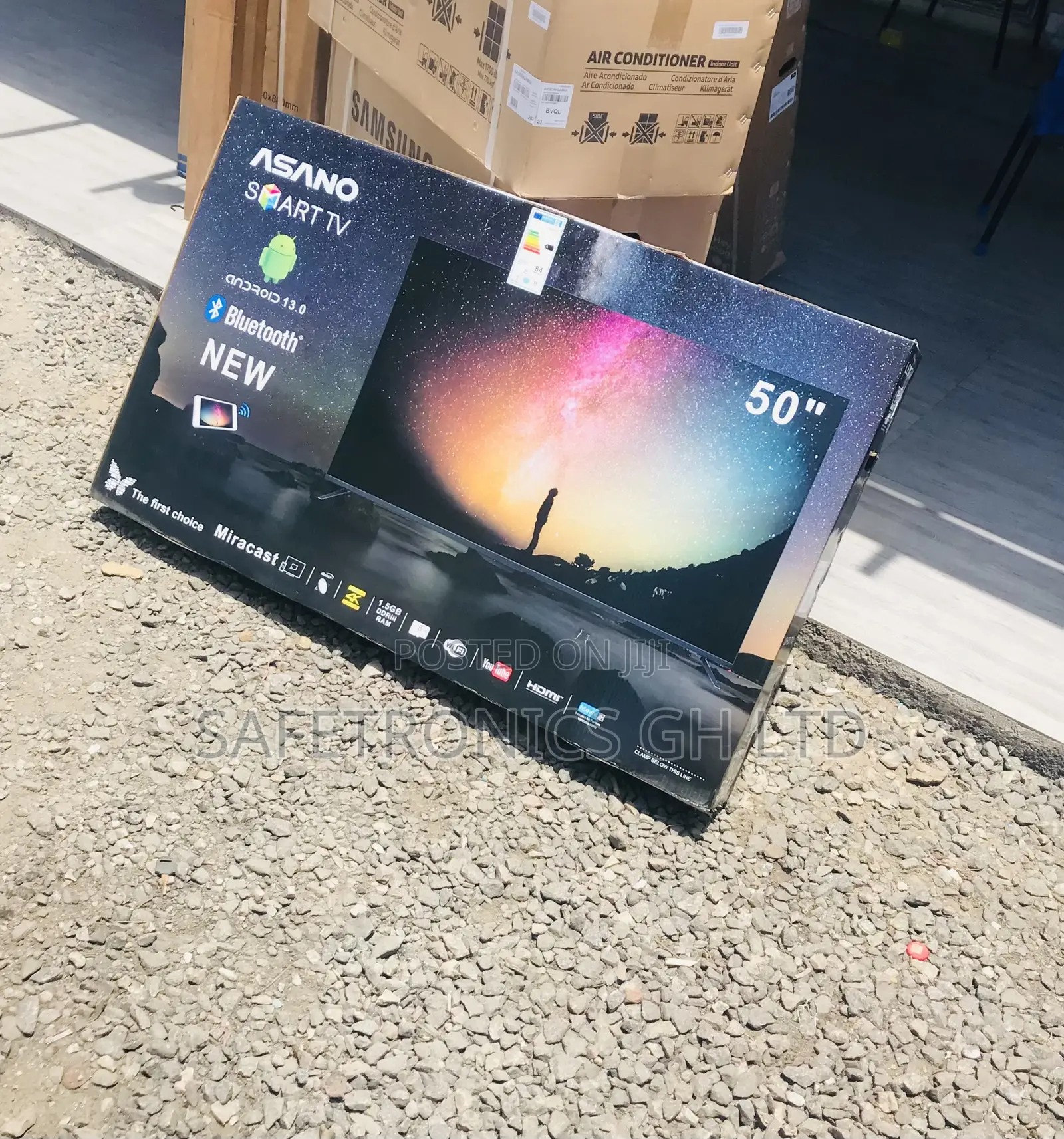 50 Inch Smart Led Asano (Black) UHD Wedos Tv