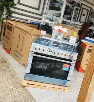 4 Gas 2 Electric Ferre Oven 60by90 Auto Ignition Gray