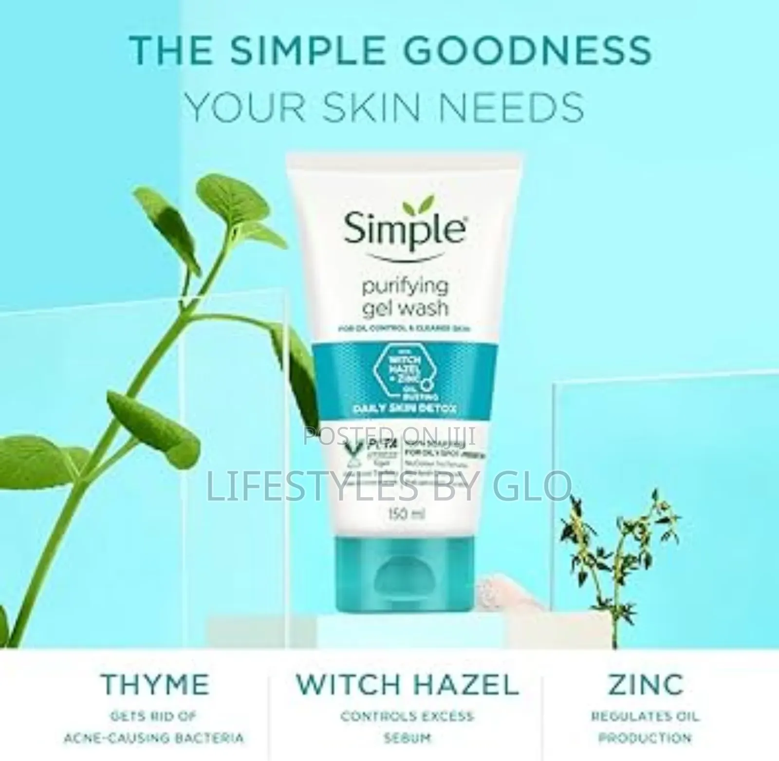 Simple Purifying Gel Facial Wash, 150ml