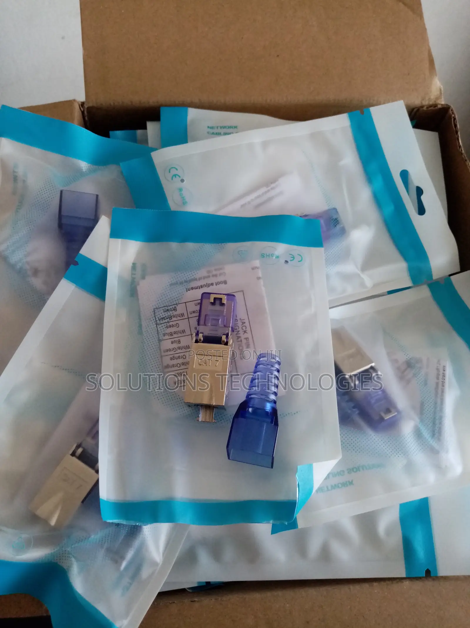 CAT7 Ethernet RJ45 Connectors, Tool Free Shielded