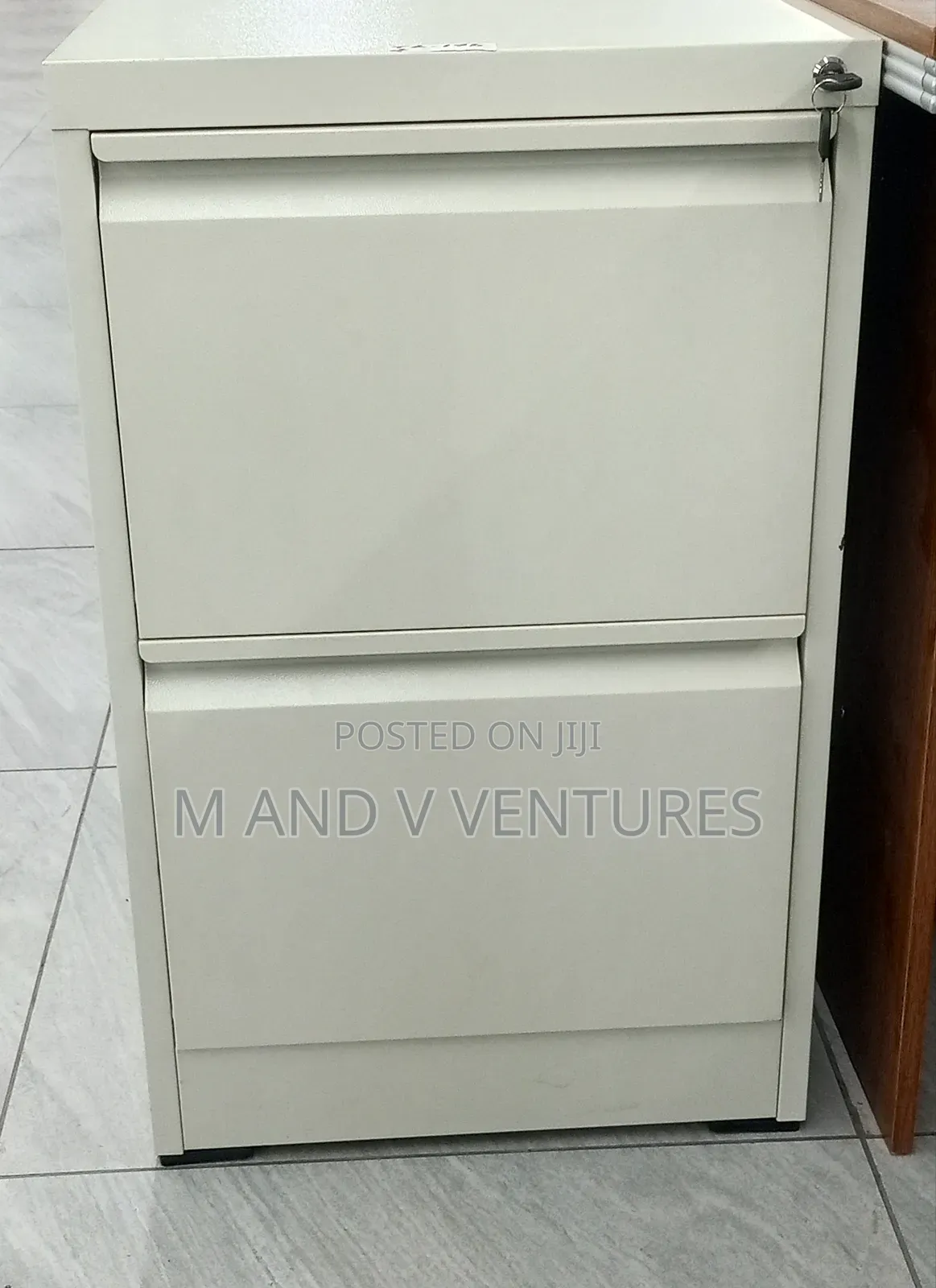 2 Drawer Cabinet Light Gray