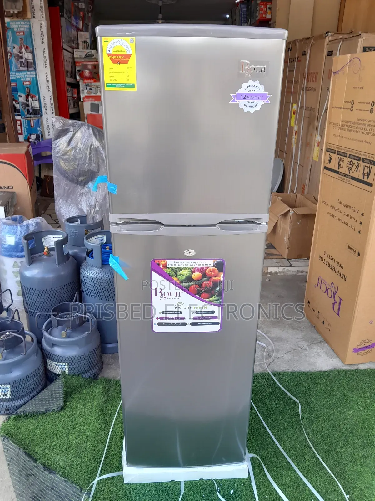 ROCH Durable Double Door Fridge 165 Litres Top Freezer