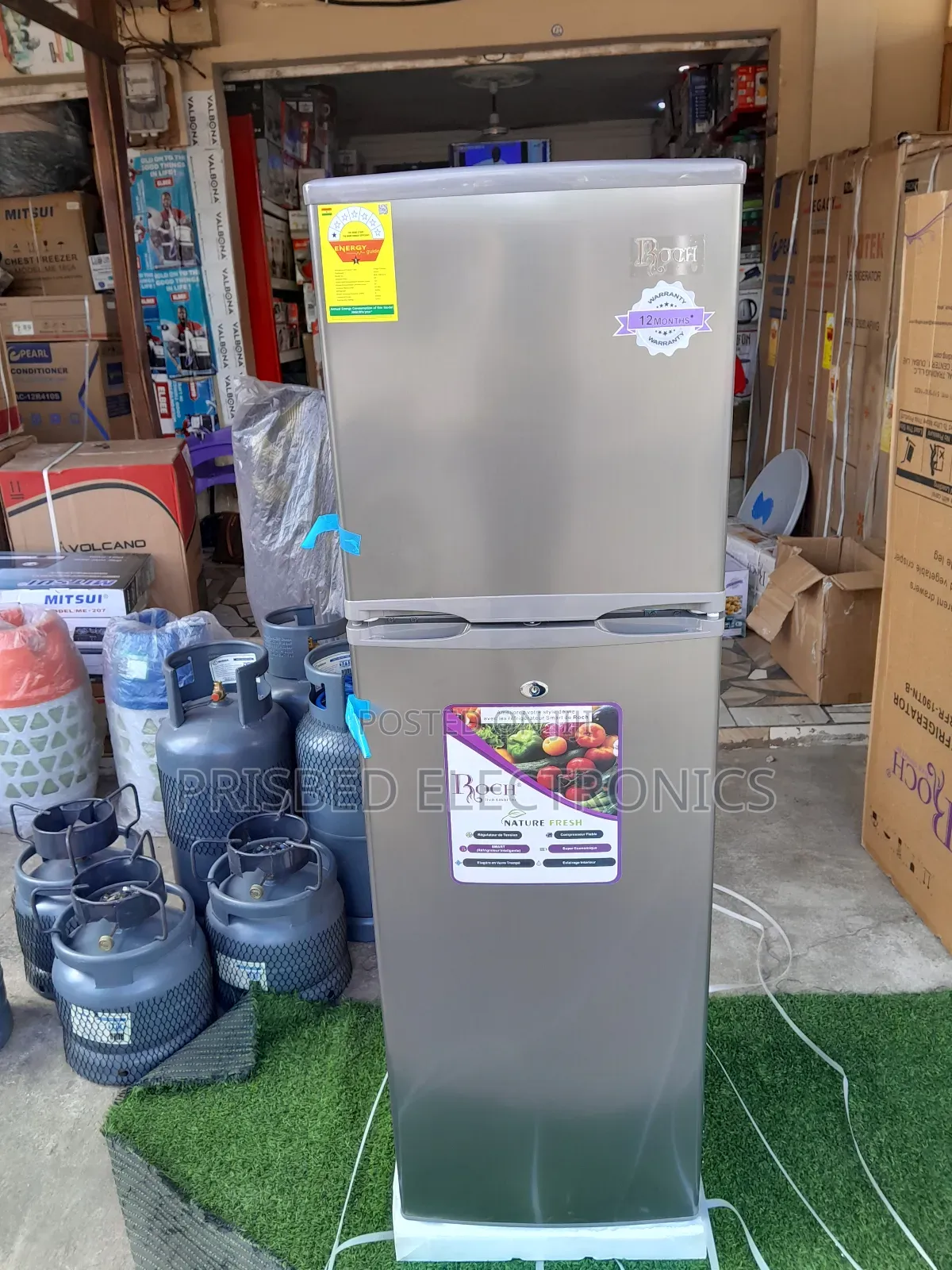 ROCH Durable Double Door Fridge 165 Litres Top Freezer