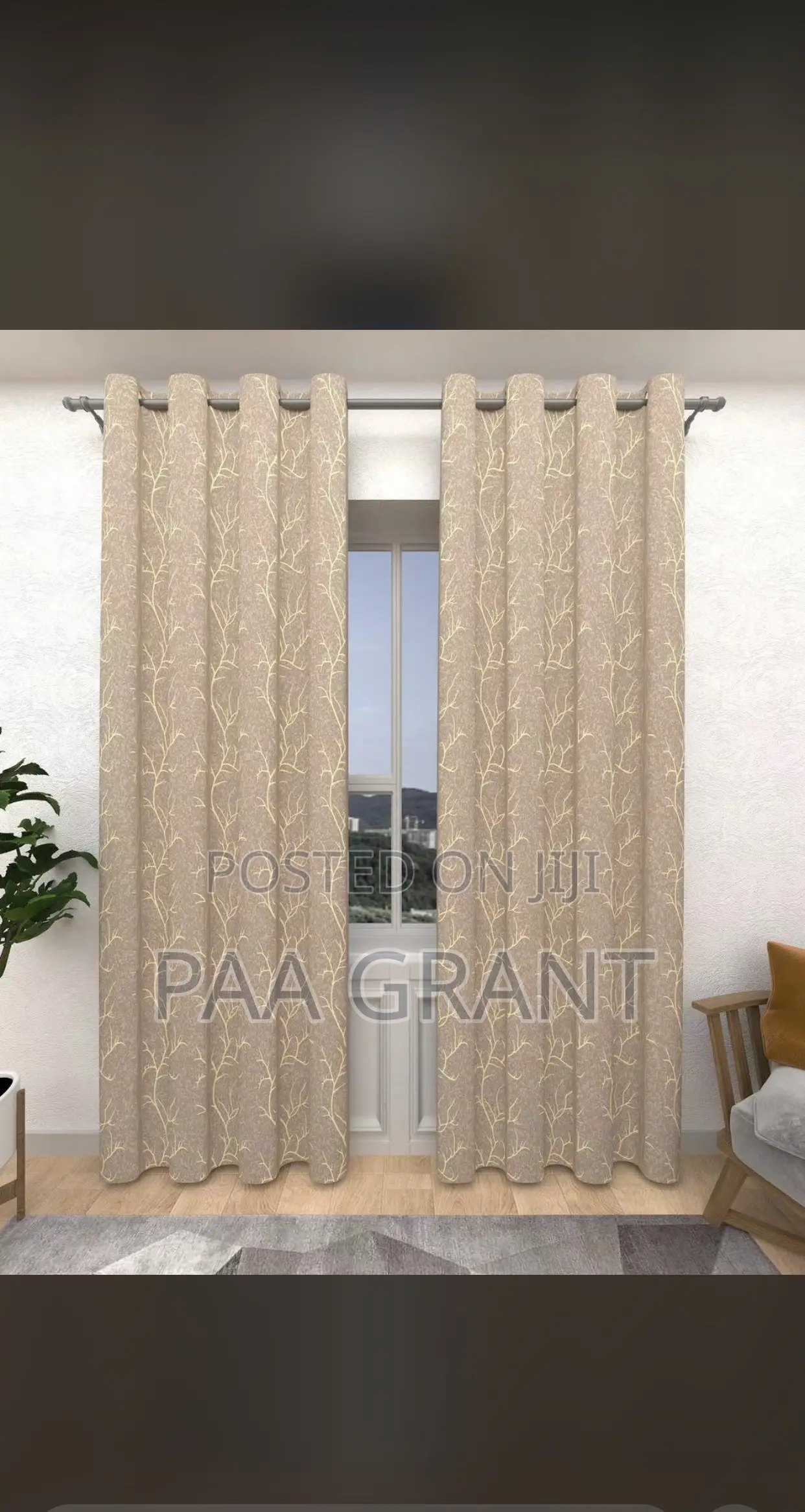 Super Luxurious Cotton High Quality 2 Pieces Curtains