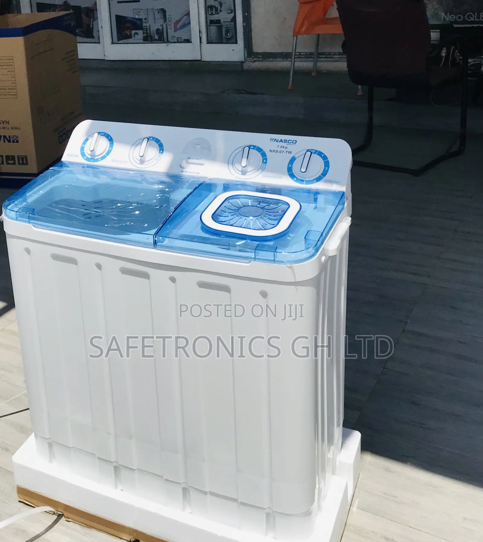 Nasco Dual Washer 7kg Topload Semi Auto White