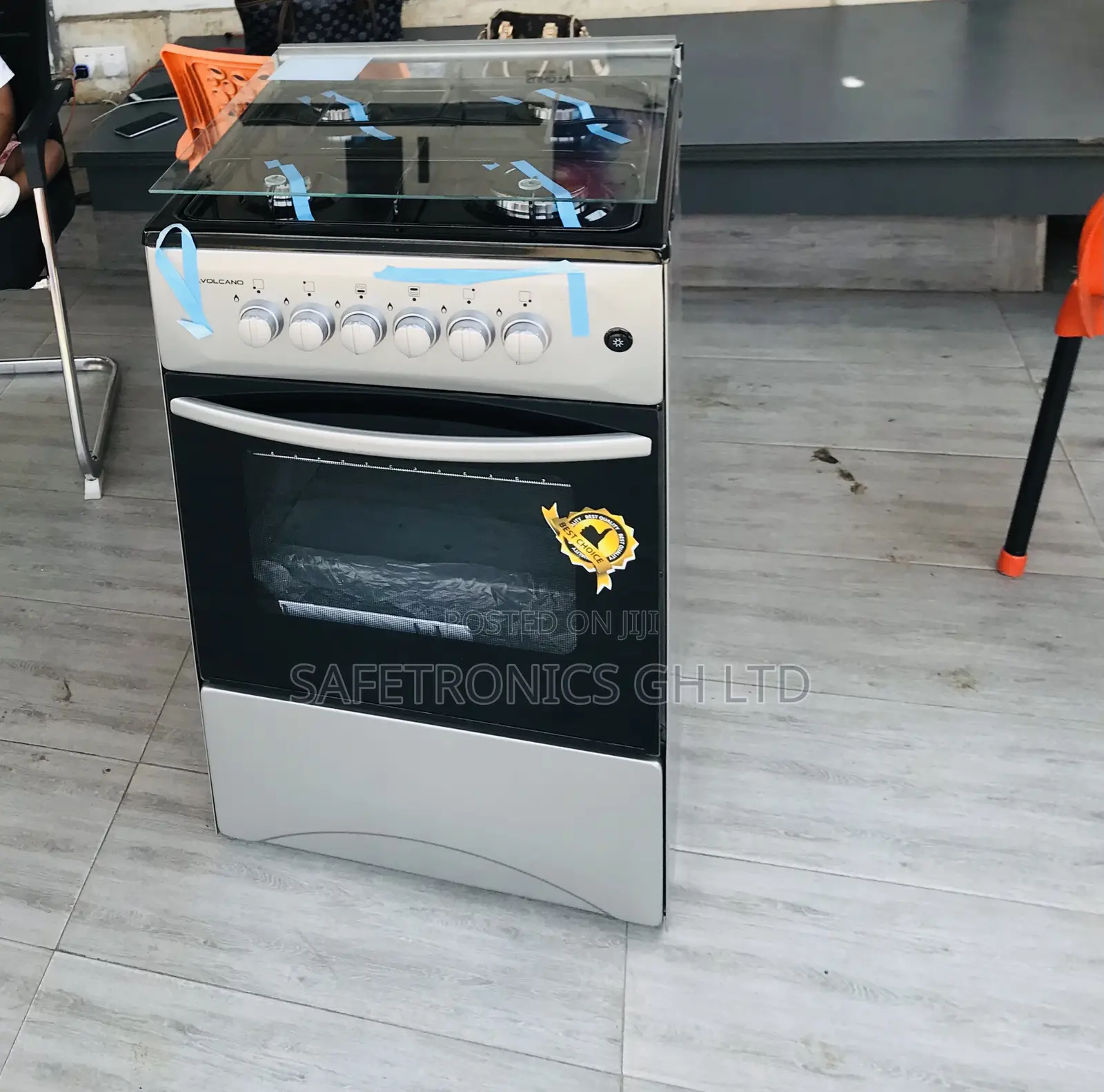 Essential Best 2 Gas Cooker 2 Electric Volcano 50by50 Gray