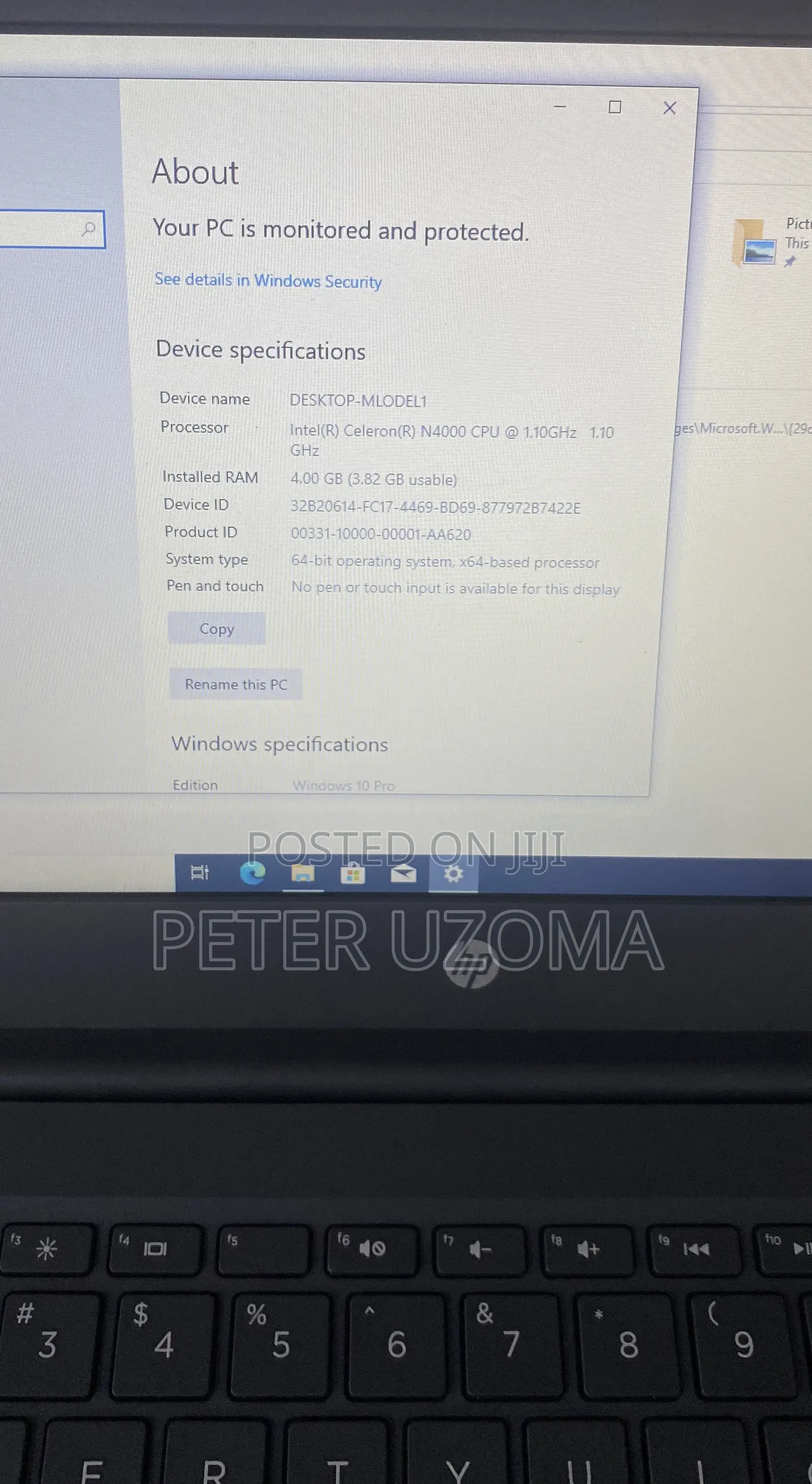 Laptop HP Stream 11 Pro G3 4GB Intel SSD 60GB
