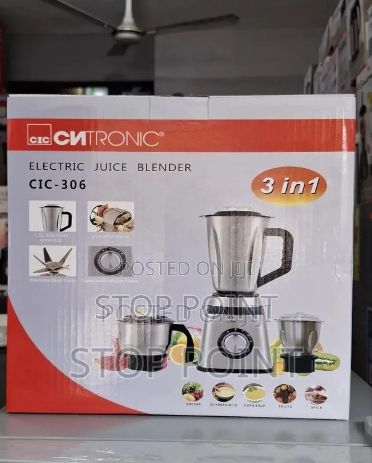 Quality 3-in-1 Silver Blender