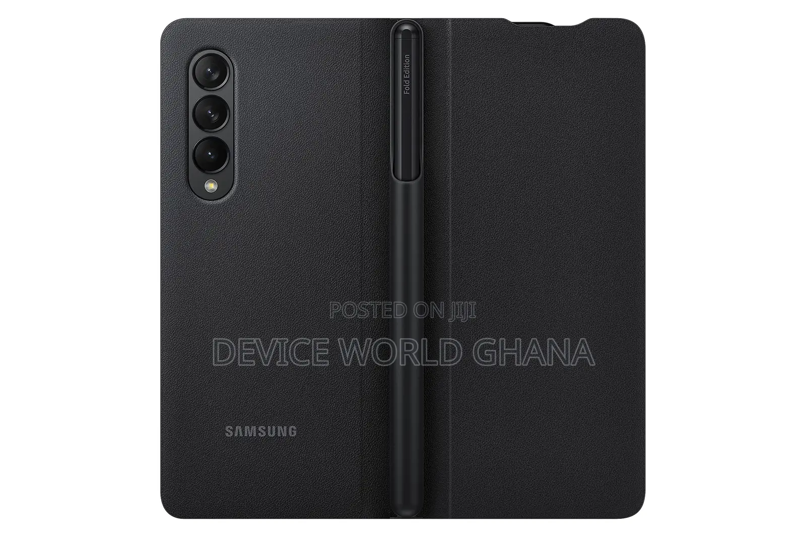 Samsung Z Fold 3 Leather Flip Case With S Pen
