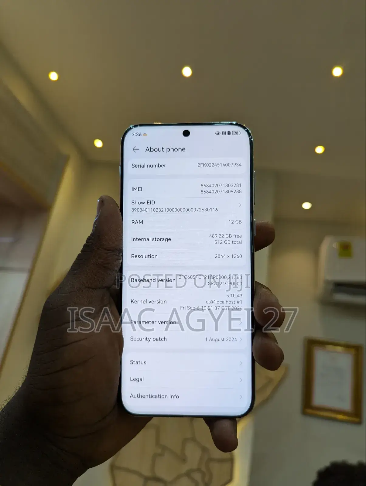 New Huawei Pura 70 Pro 512 GB Black