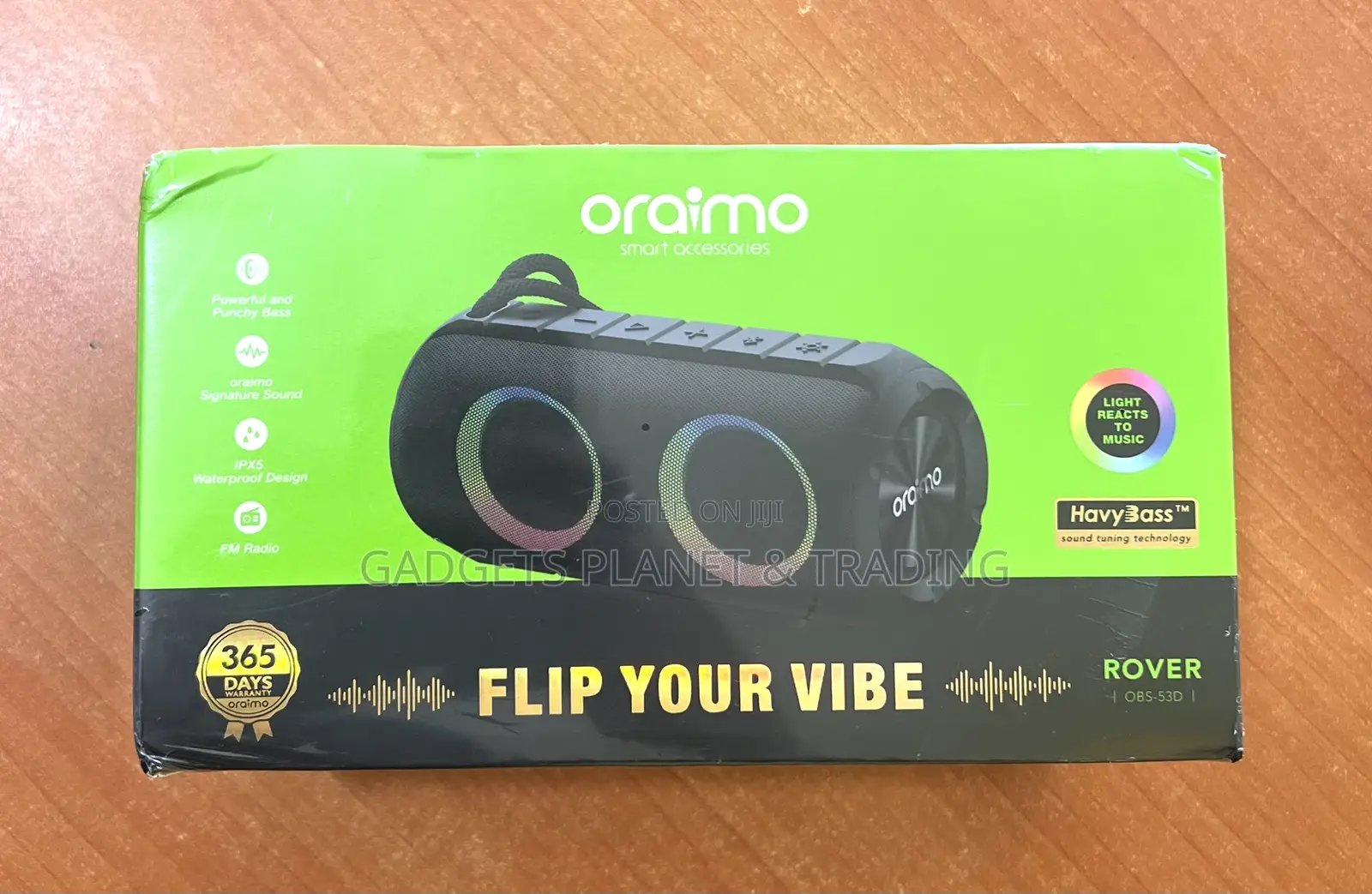 Oraimo Rover RGB Portable Bt Speaker Fm Radio | Obs-53d