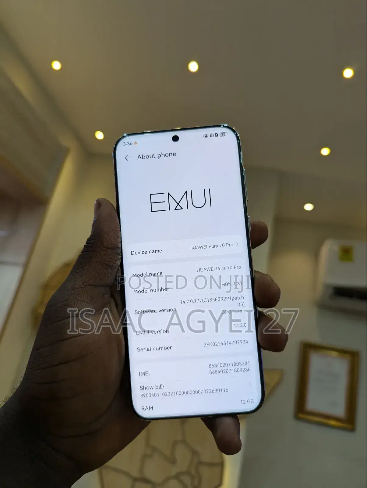 New Huawei Pura 70 Pro 512 GB Black