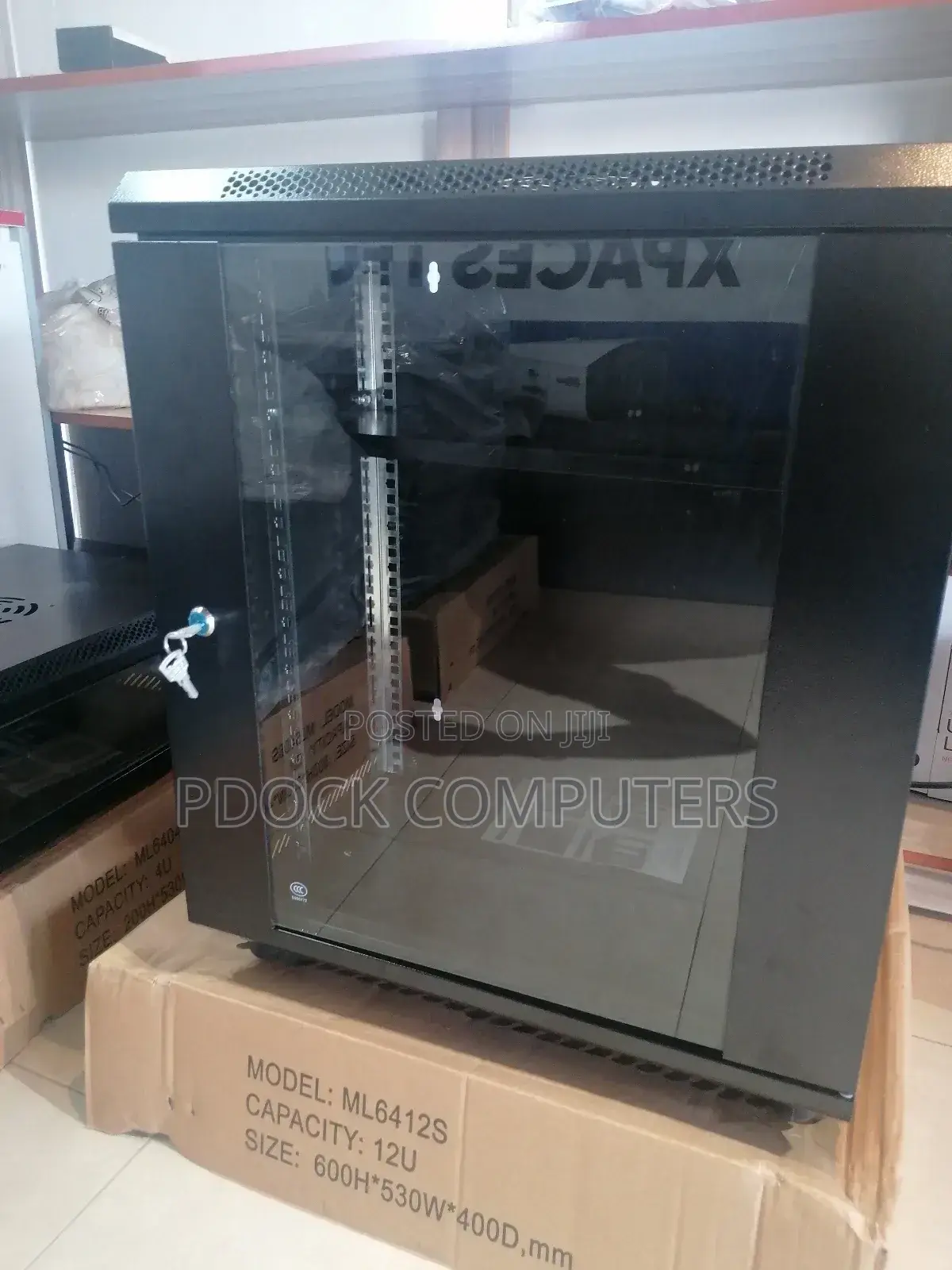 12u Rack Movable /Wall Mountable/Movable Cabinet Rack With 1 Fan