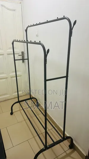 Multifunctional Metal Garment Rack With Shelf