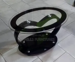 Glass Center Table With Black Color