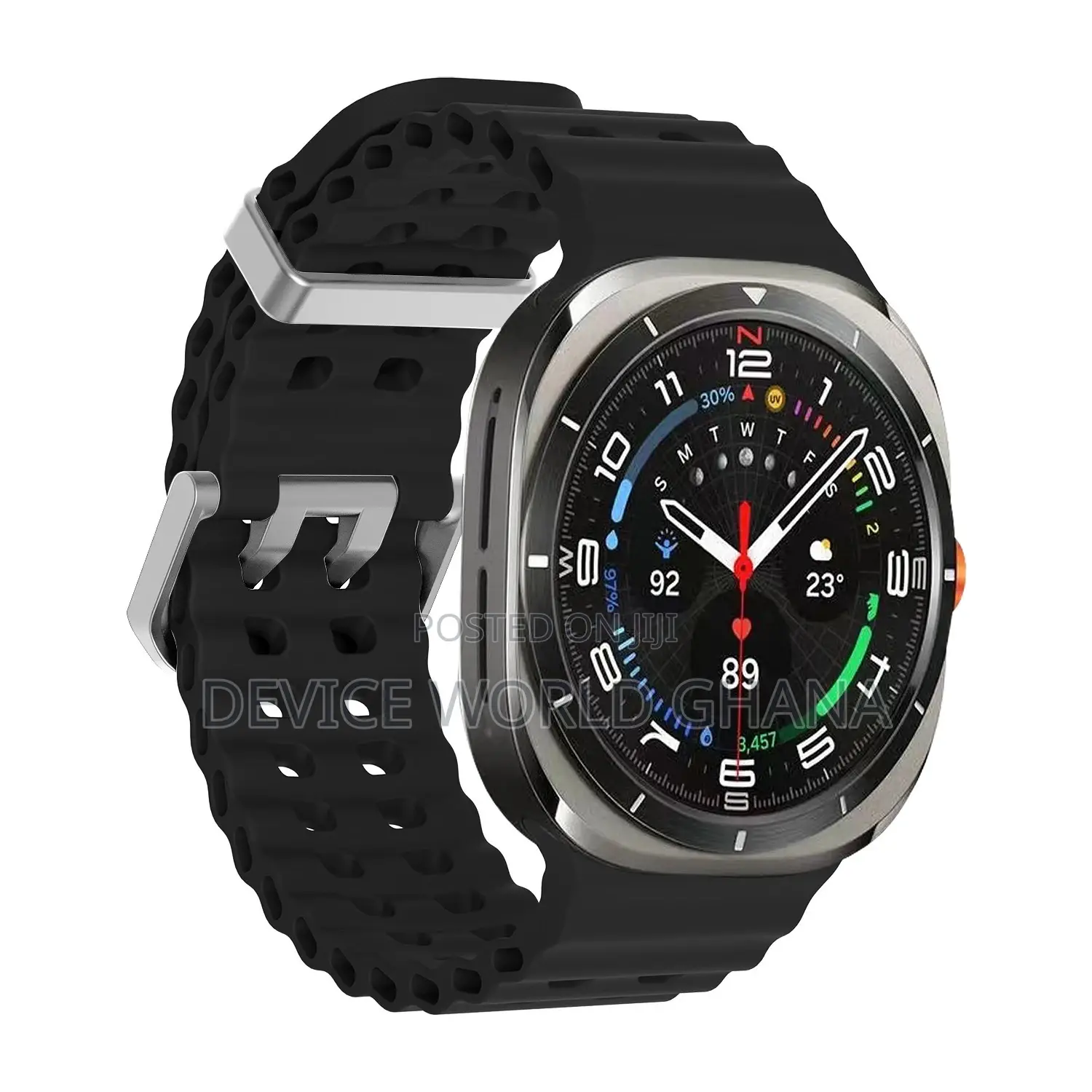 Marine Silicone Strap Available For Samsung Watch 7 Ultra