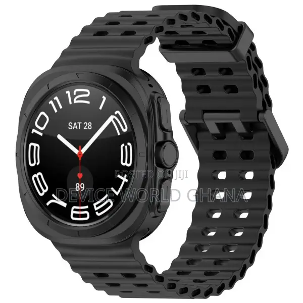Marine Silicone Strap Available For Samsung Watch 7 Ultra