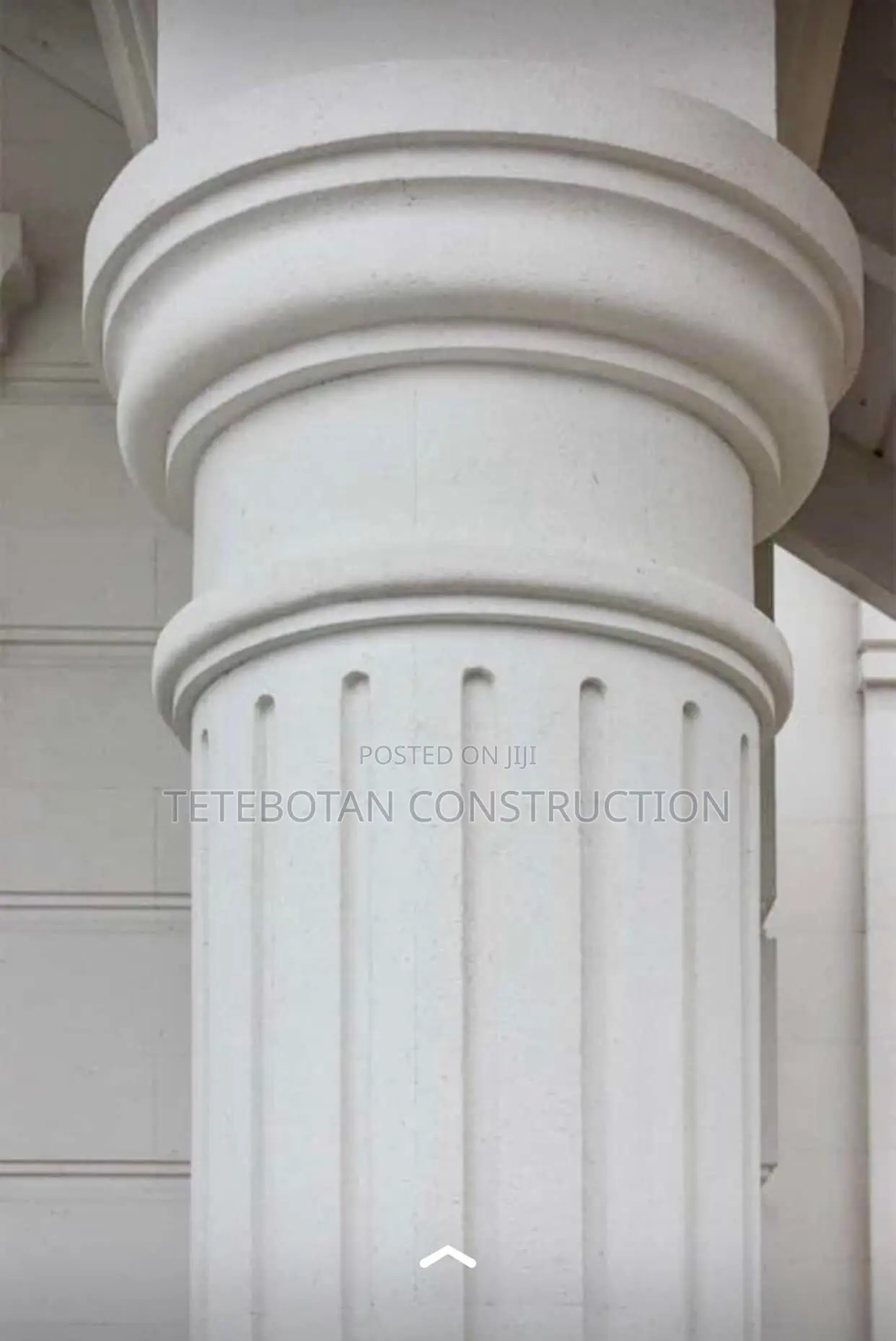 Pillar Design Decor Molding by Hand Using Mortar