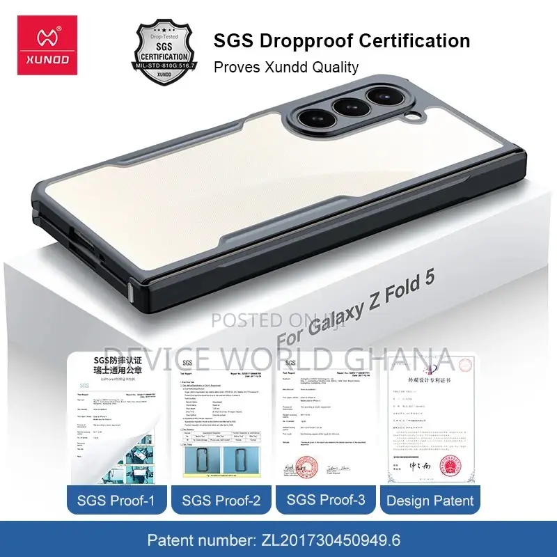 Xundd Transparent Protection Case for Samsung Z Fold 7 6 5 4 3