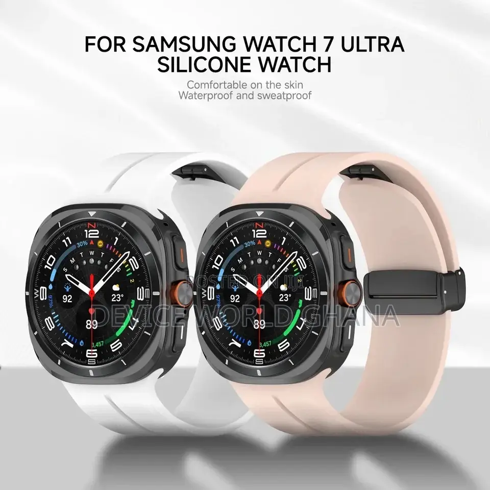 Pz Silicone Magnetic Buckle Strap for Samsung Watch 7 Ultra