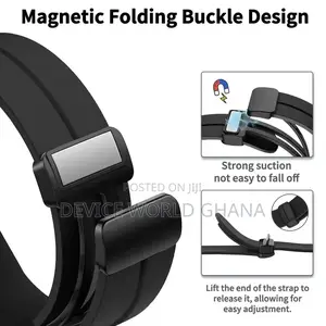 Pz Silicone Magnetic Buckle Strap for Samsung Watch 7 Ultra