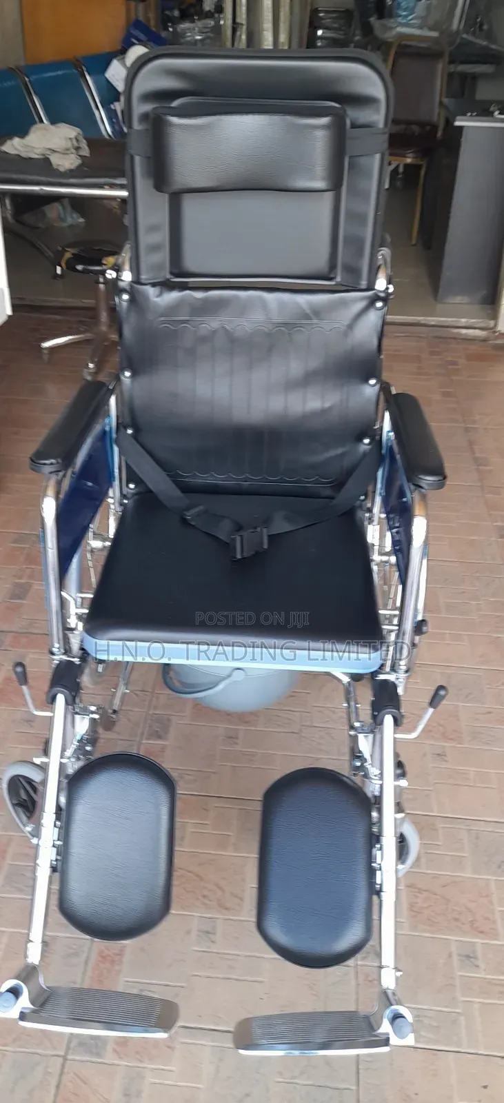 Abs Commode Wheelchair With Backrest