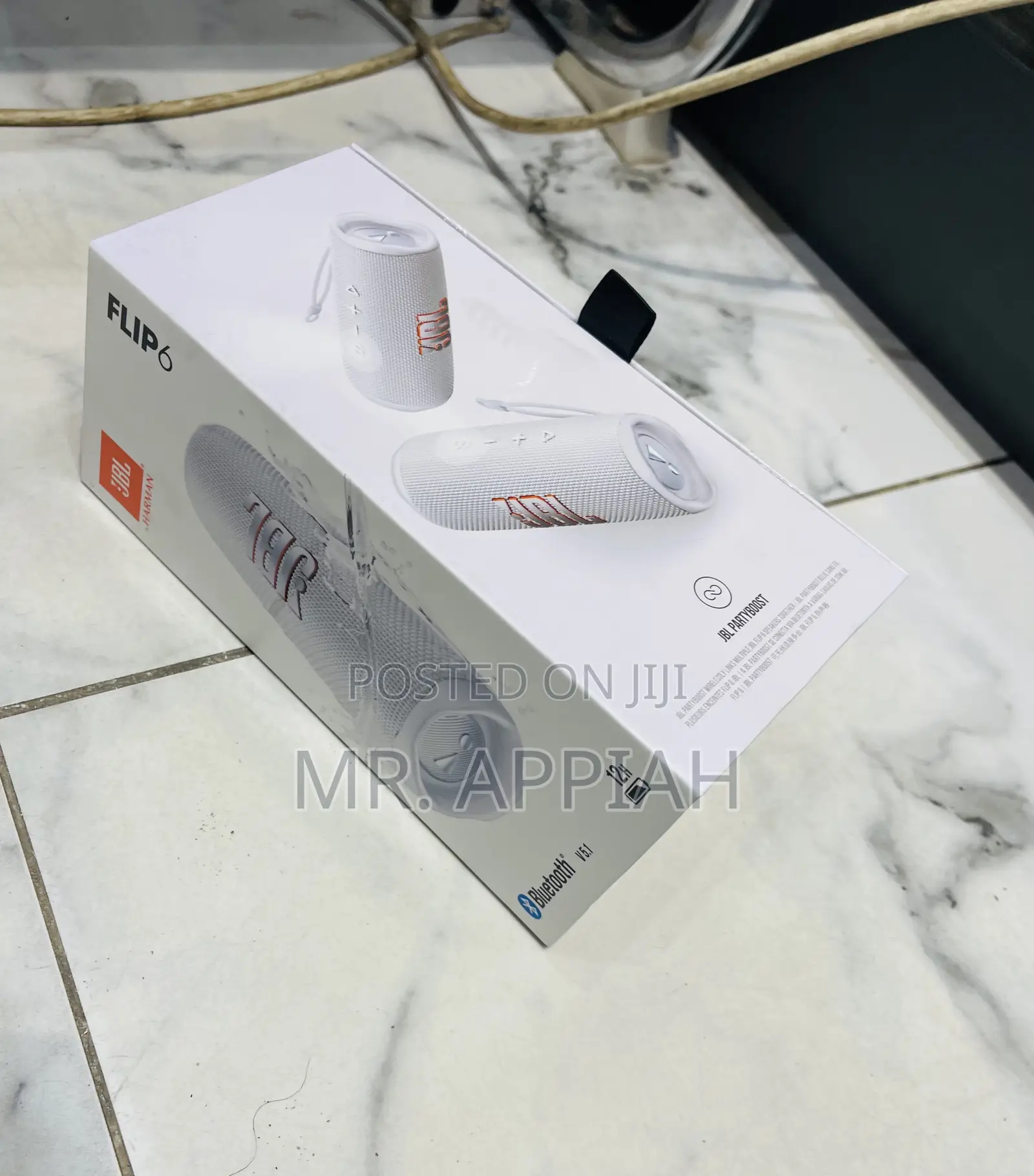 Well Design JBL Flip 6 Portable Waterproof Speaker(White)