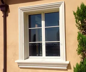 Window Design Decor Molding by Hand Using Mortar