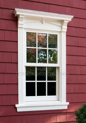 Window Design Decor Molding by Hand Using Mortar