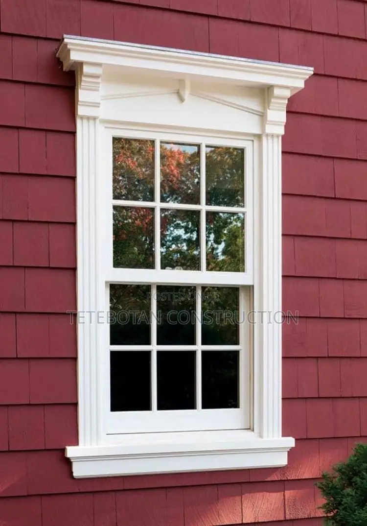 Window Design Decor Molding by Hand Using Mortar