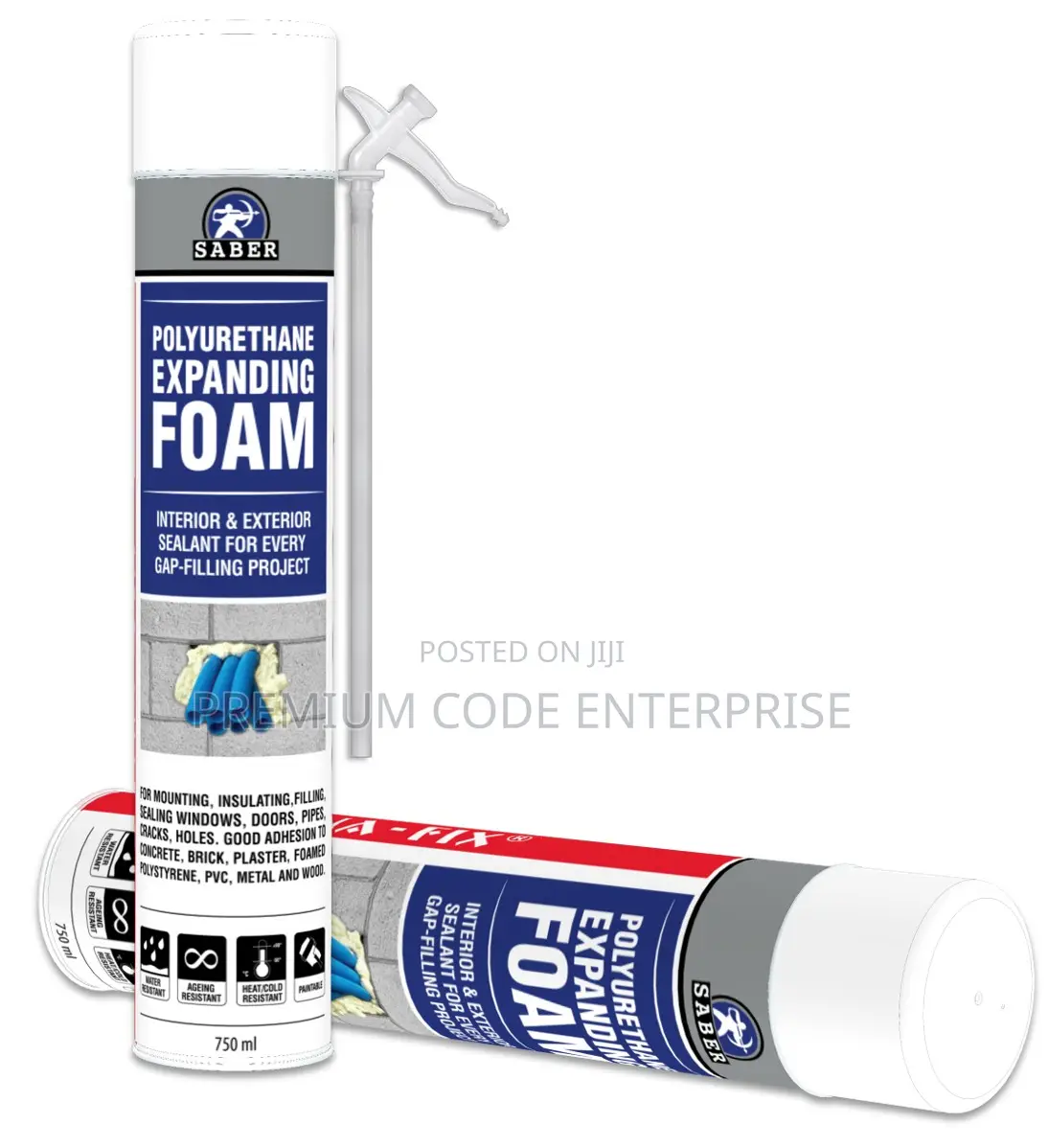 SABER Polyurethane Expanding Foam, 750ml