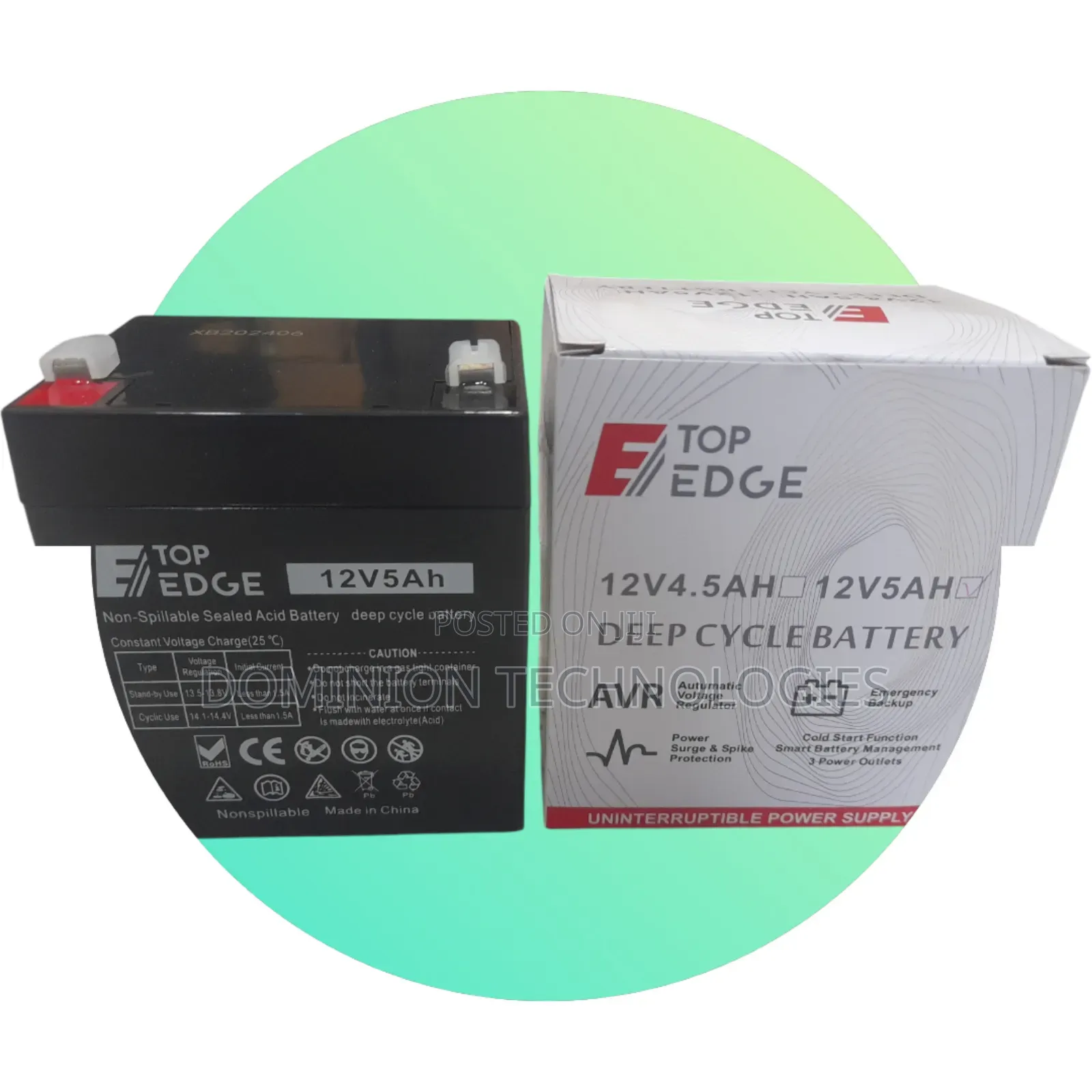 Top Edge 12v 5ah Ups Battery