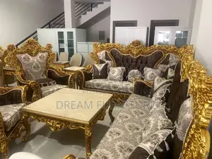 Golden Antique Sofa Set