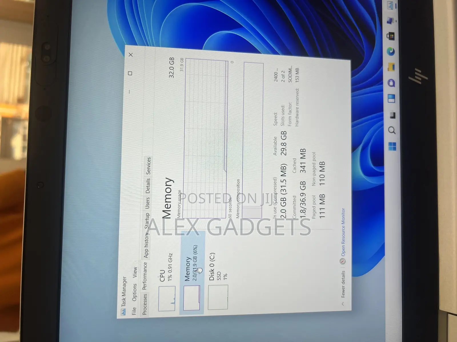 Laptop HP EliteBook 850 G5 32GB Intel Core I5 SSD 256GB
