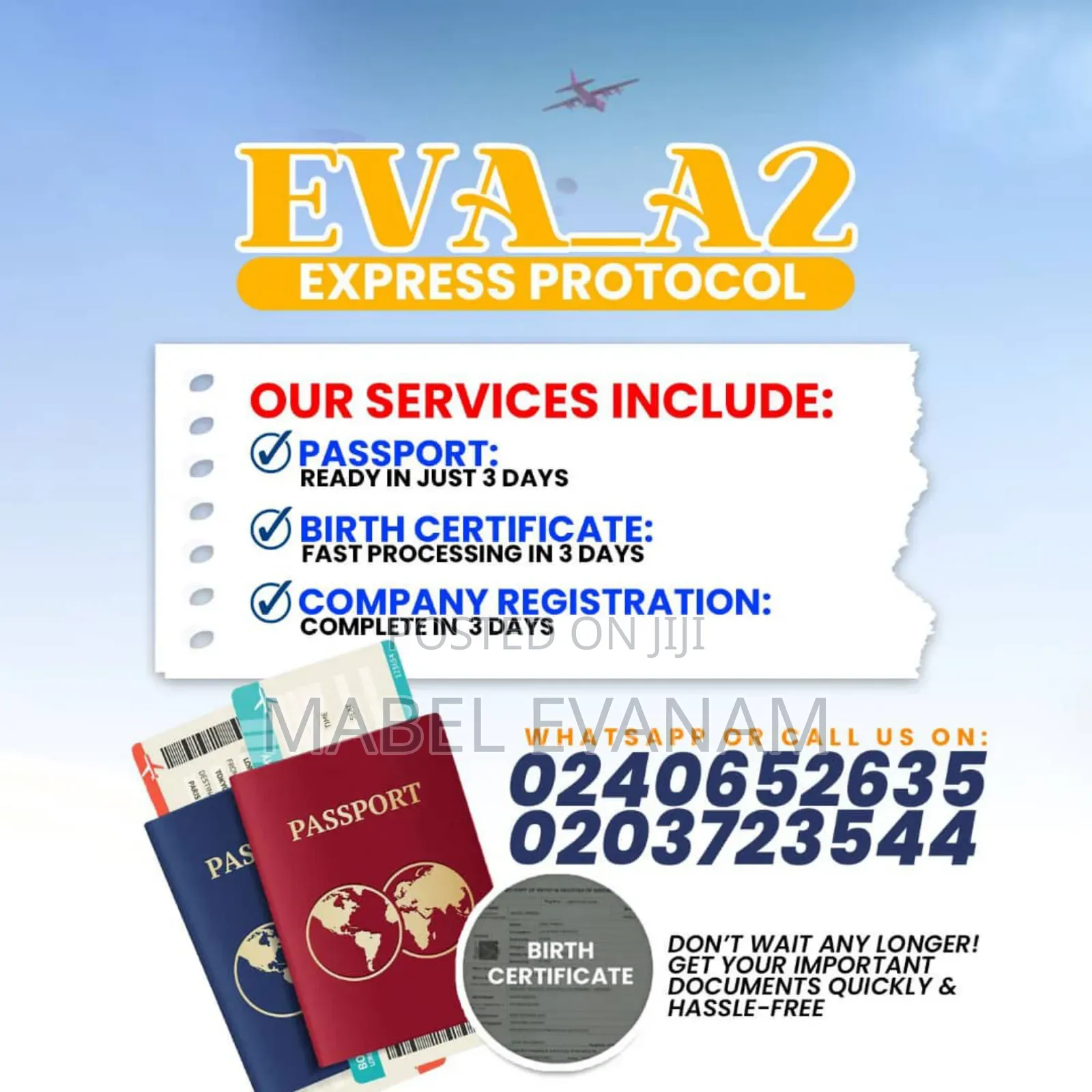 Passport and Birth Certificate