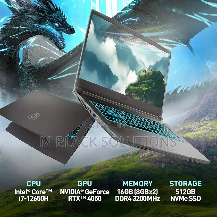 New Laptop MSI GF65 Thin 10UE 16GB Intel Core i7 SSD 512GB