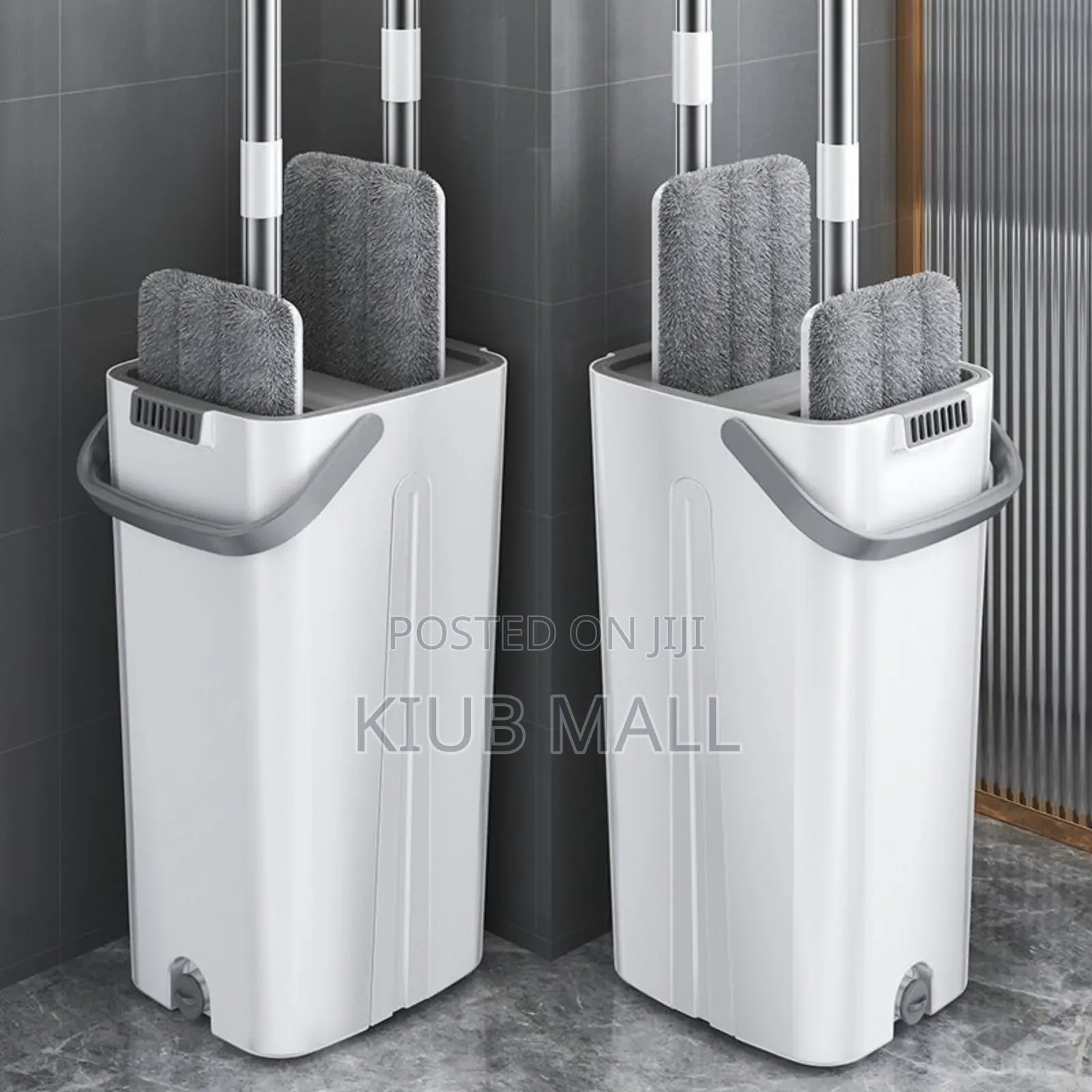 Flat Squeeze Mop and Bucket ( 6 Microfiber Pad)
