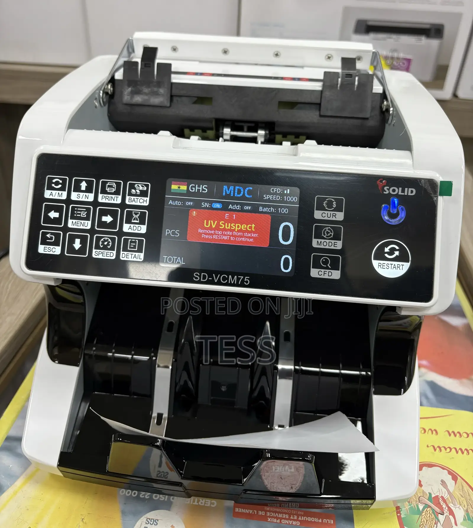 Money Counting Machine Sd-vcm75 Multiple Currencies