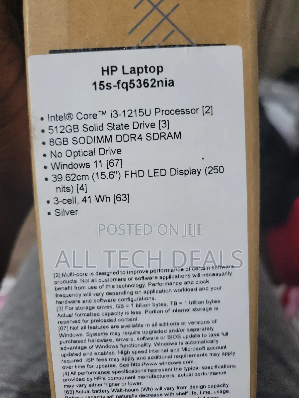 New Laptop HP 15 8GB Intel Core I3 SSD 512GB
