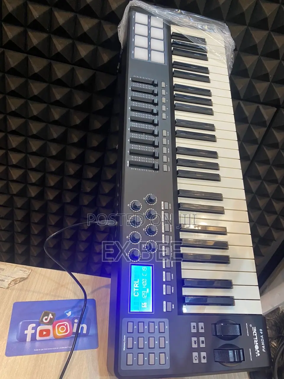 Worlde Panda 49key 4octave Studio Midi Keyboard Controller