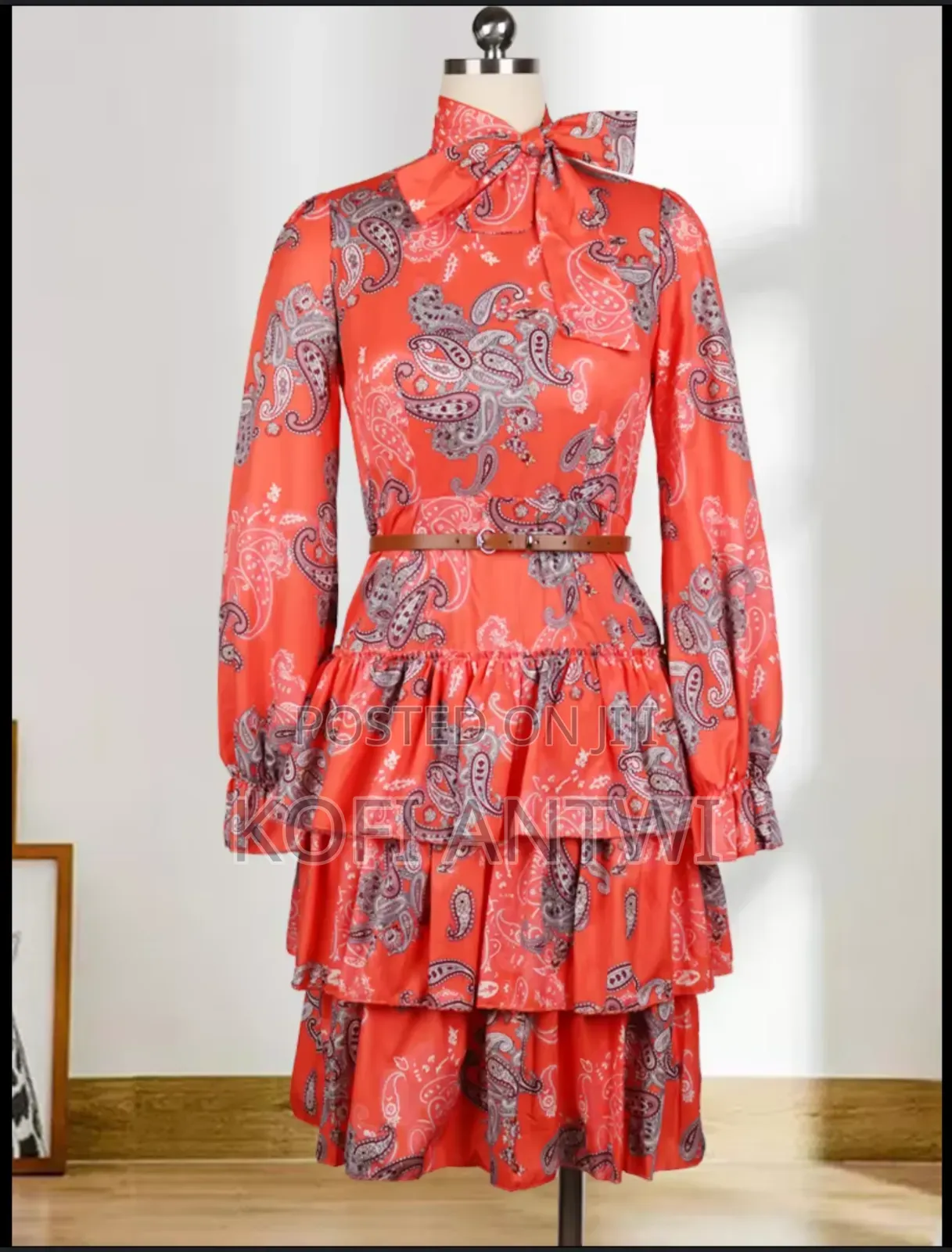 Call Cascading Ruffle Floral Dress