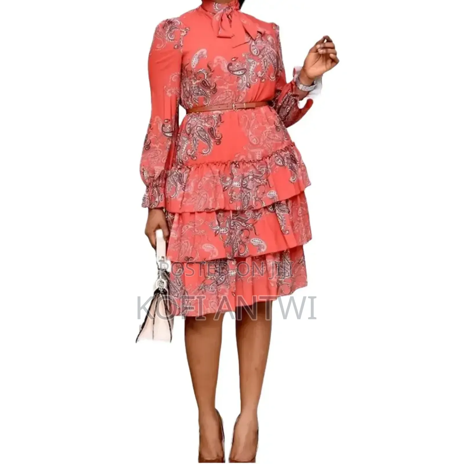 Call Cascading Ruffle Floral Dress