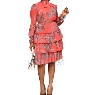 Call Cascading Ruffle Floral Dress