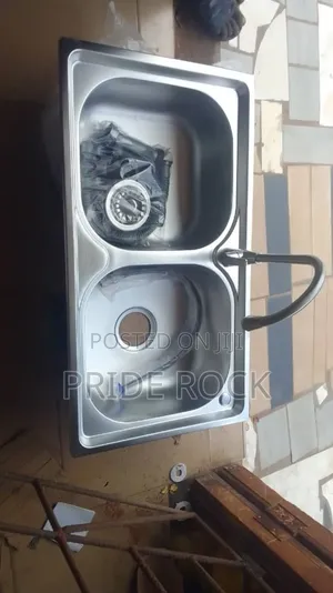Double Armless Kitchen Sink Set With Tap