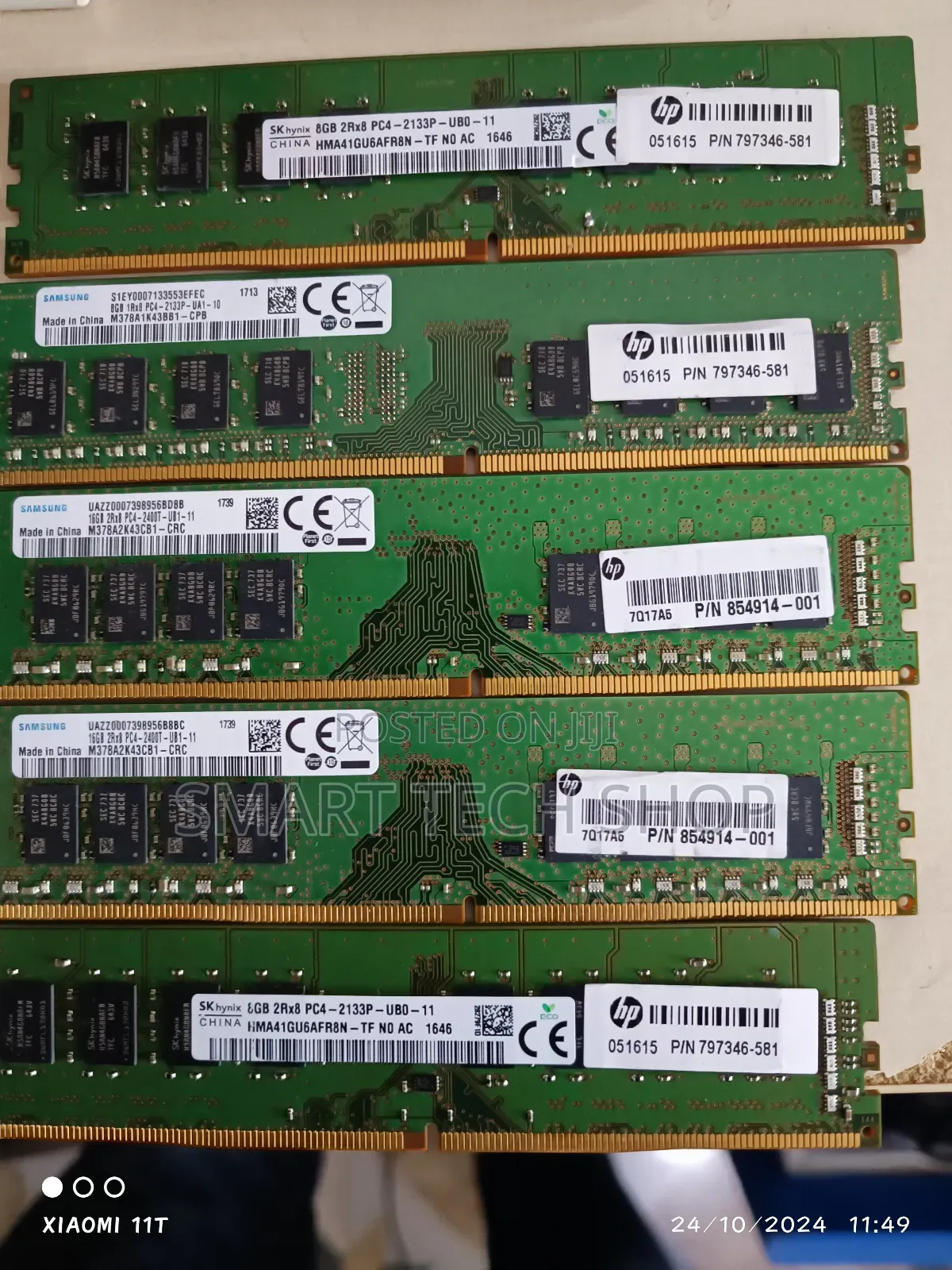 8gb PC4 2133P Samsung Memory for Servers and Work Stations