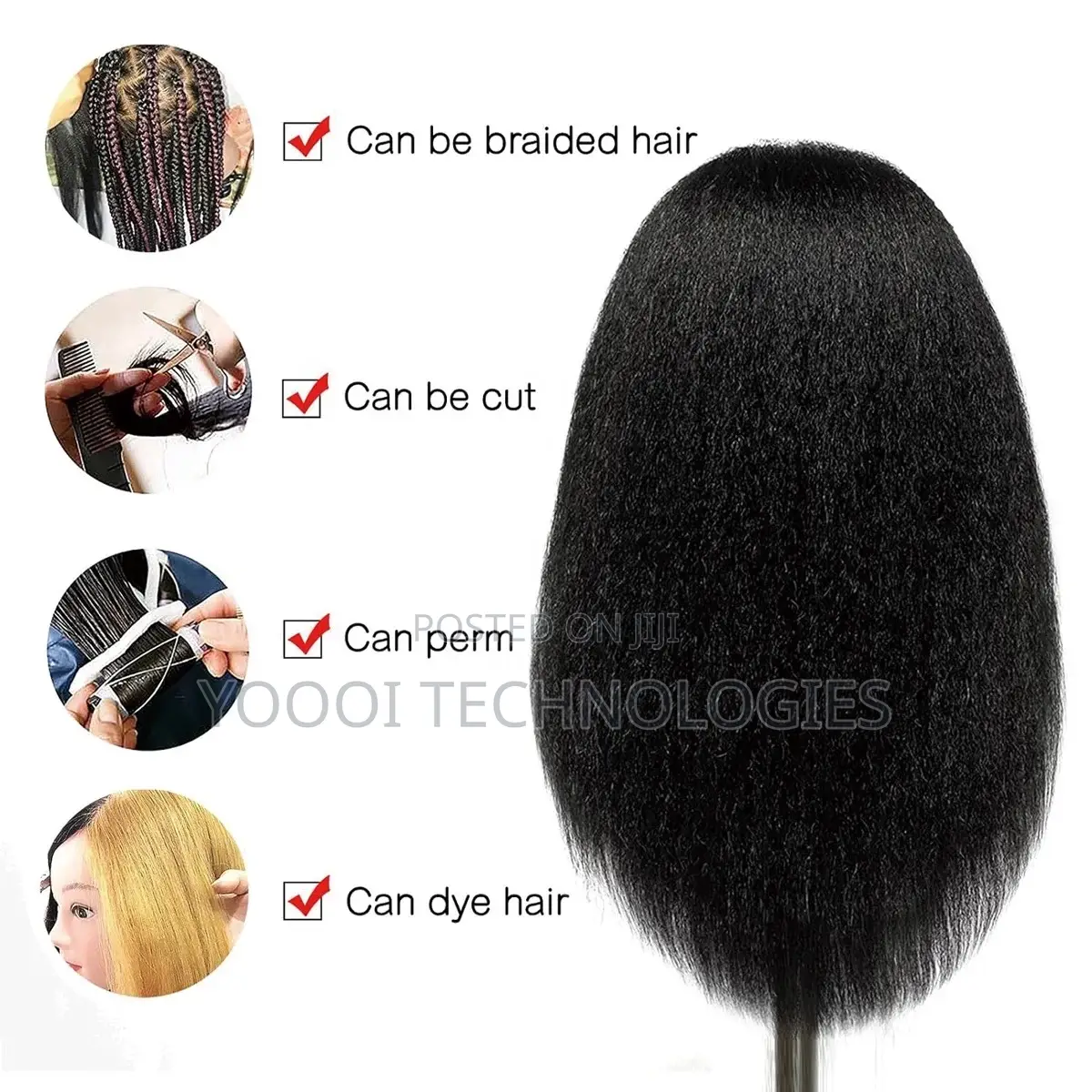 Afro/ Straight Human Hair Mannequin Training Doll